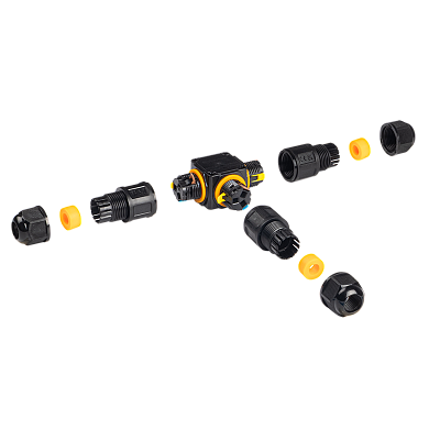 Кабельный коннектор PCC-T3-F 3x2.5 24A IP68 JAZZWAY